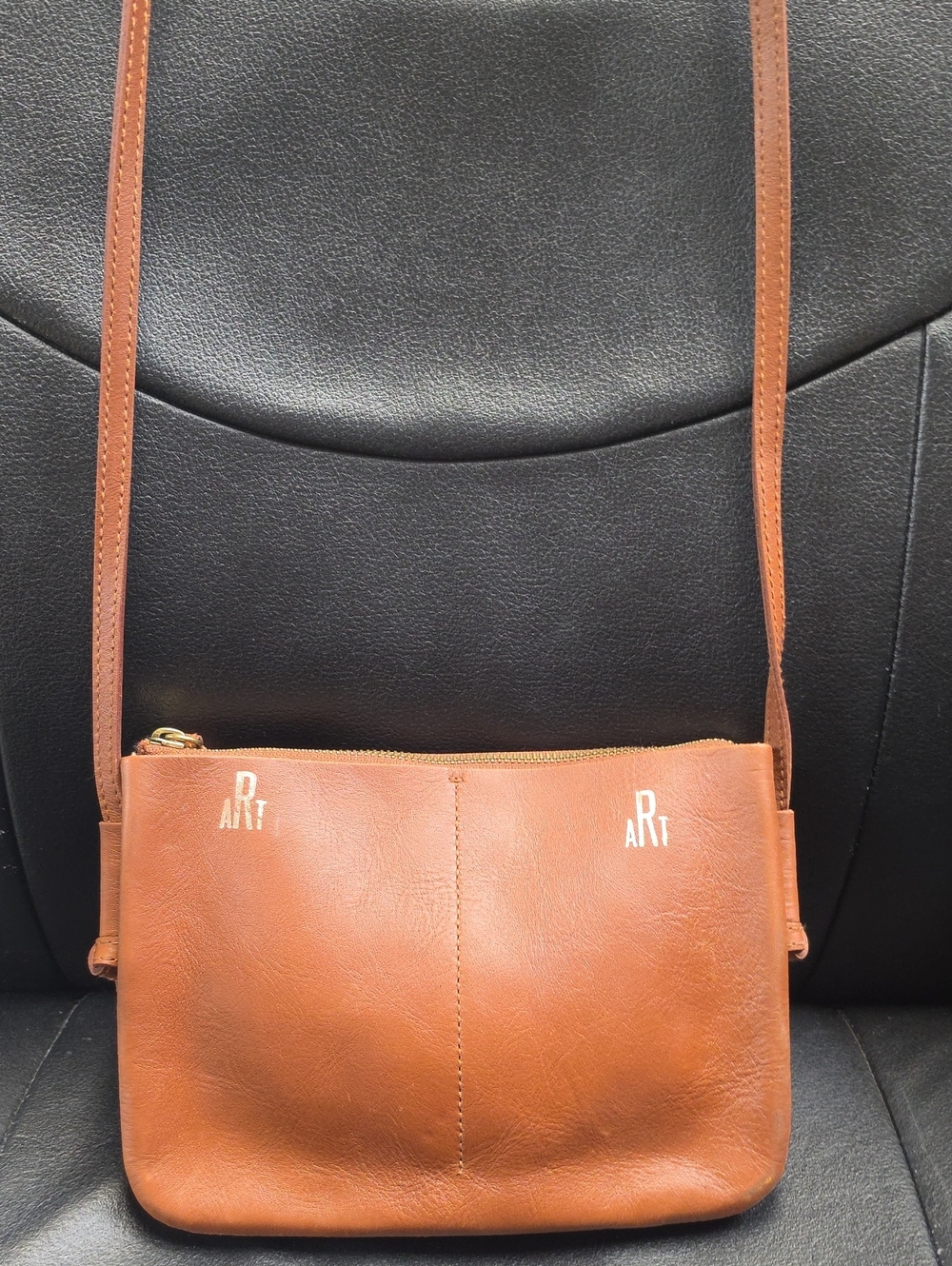 Signature Tan Leather Crossbody Bag